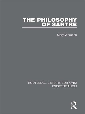 cover image of The Philosophy of Sartre